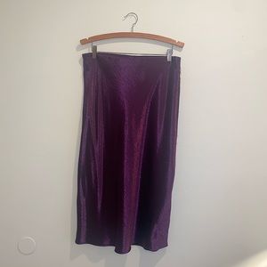 Purple Shiny Bias Skirt L